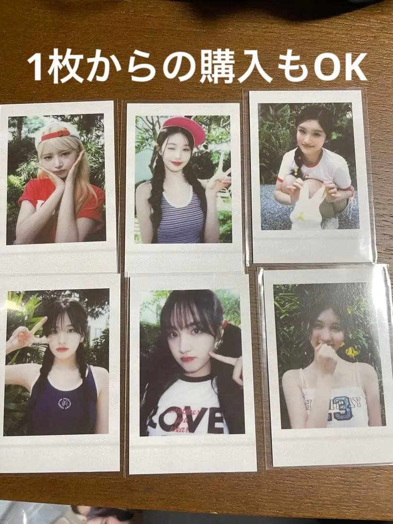 IVEの6人全員分のチェキ風トレカ ウォニョン ユジン ガウル レイ リズ