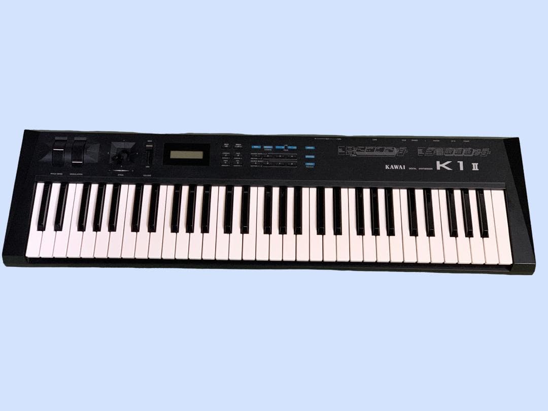 M7704 KAWAI K1II デジタルシンセサイザー 61鍵盤 Kawai K1ii 16-Voice Digital Synthesizer Keyboard w/ Power Supply