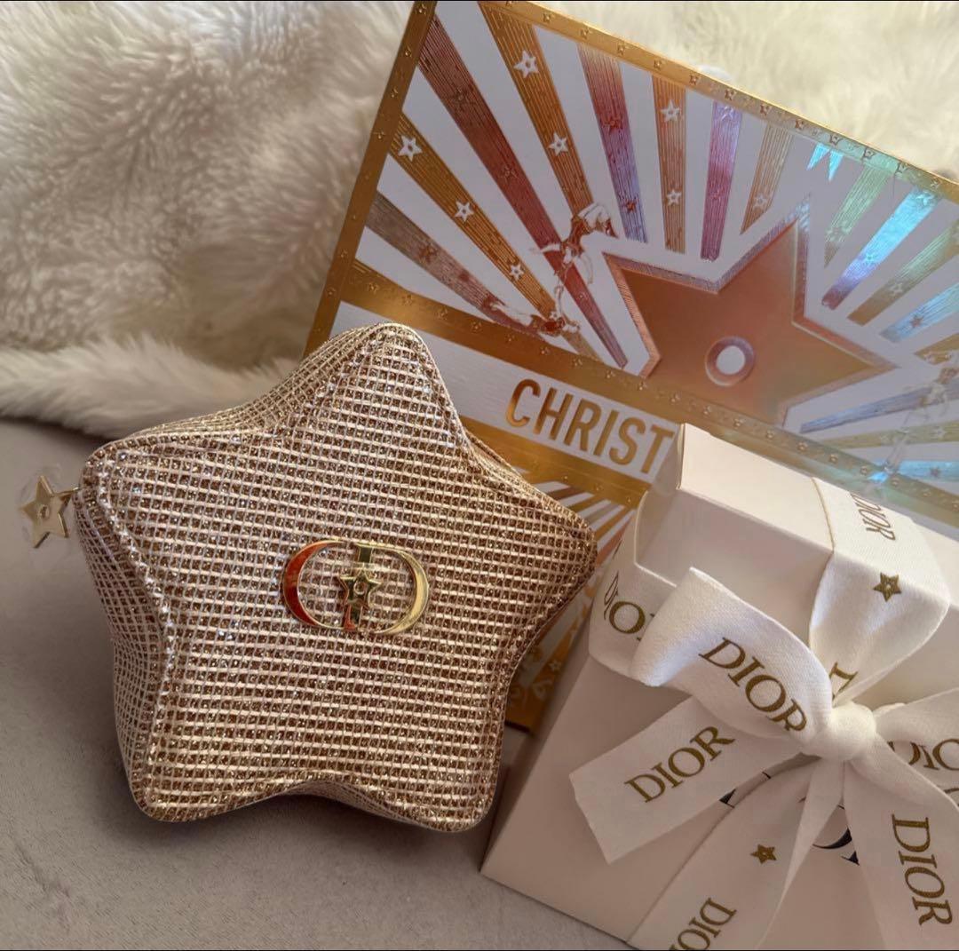 DIOR 2025 クリスマスコフレ 星形ポーチ ホリデー限定 ノベルティ