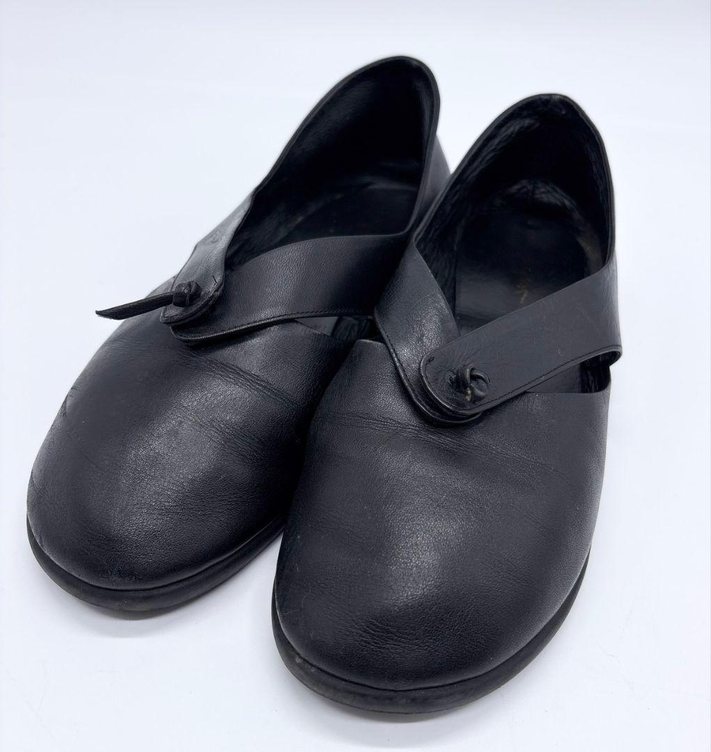 ヨーガンレール カシュクールパンプス 24cm レザー ブラック