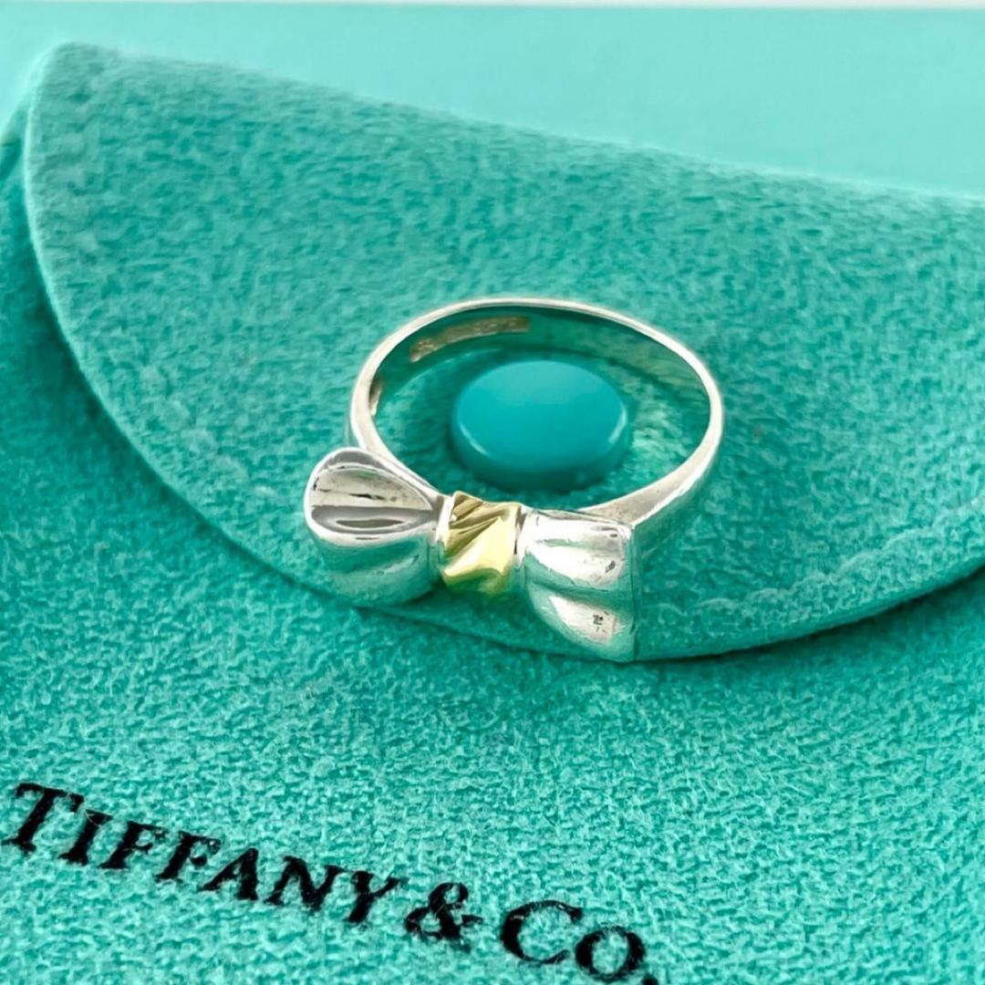 ティファニー 11号 リボン ボウ リング 925 750 コンビ WE2fe