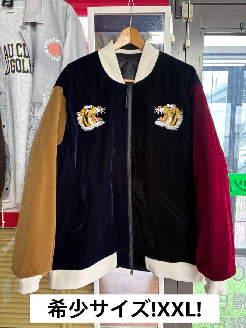 週末限定大特価！TAION♪クレイジー♪ベロアスカジャン♪XXL/ダウン体温