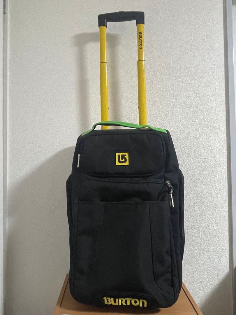 BURTON キャリーケース　黒/黄色/緑