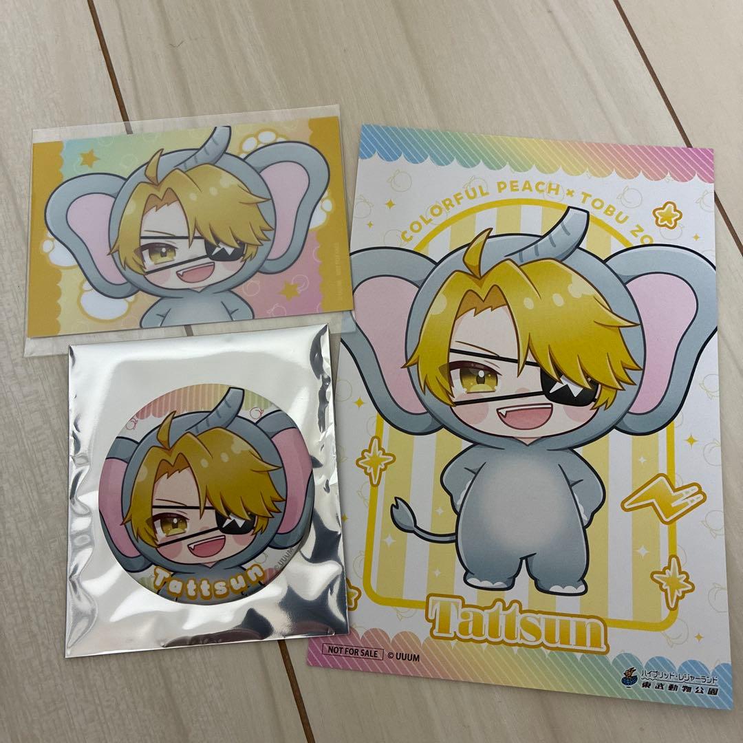 東武動物公園 たっつん 缶バッジ ポストカード ステッカー カラフル