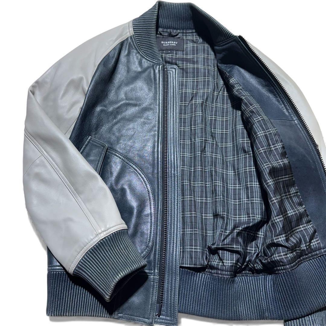 BURBERRY BLACK LABEL レザージャケット 革ジャン ラムレザー