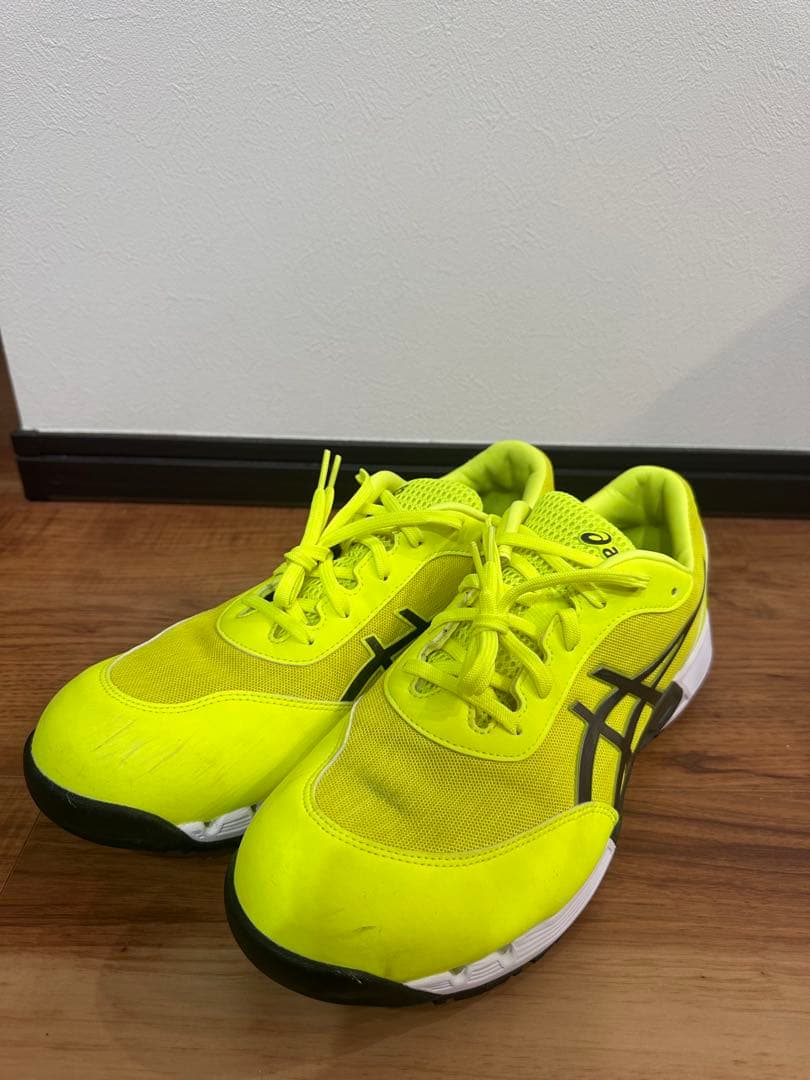 ASICS 蛍光イエロー　安全靴　28cm ⑩