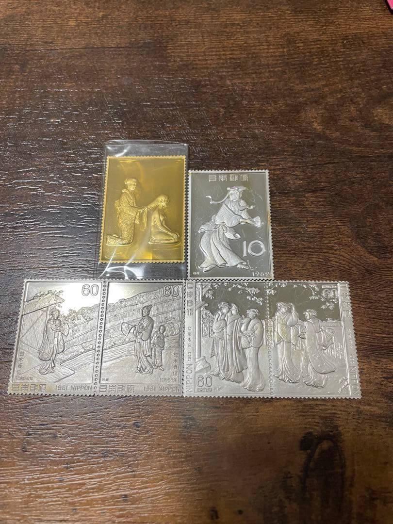 純銀レリーフと純銀金張レリーフ