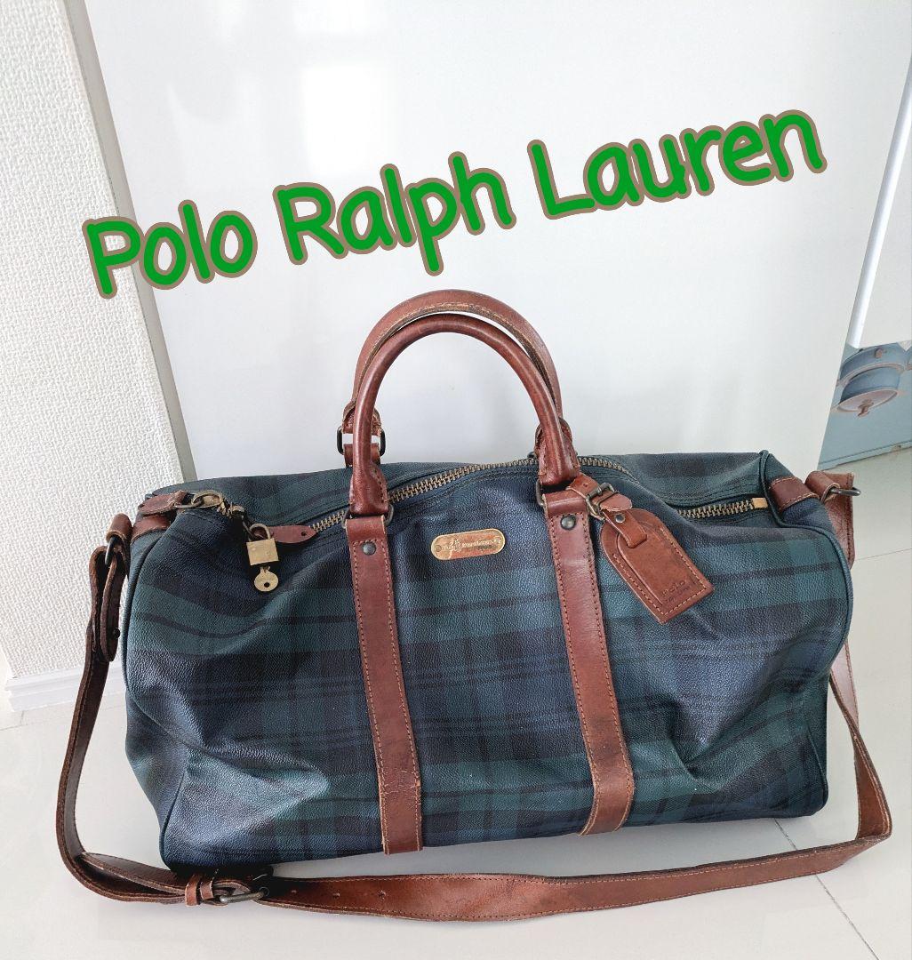 POLO RALPH LAUREN ボストンバッグ 中型　鍵付 2way PVC