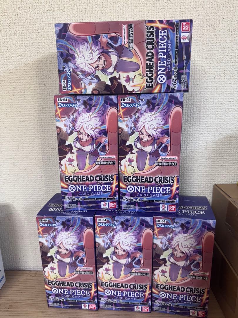 ONE PIECEカードゲームEGGHEAD CRISIS 6個セットテープ付き