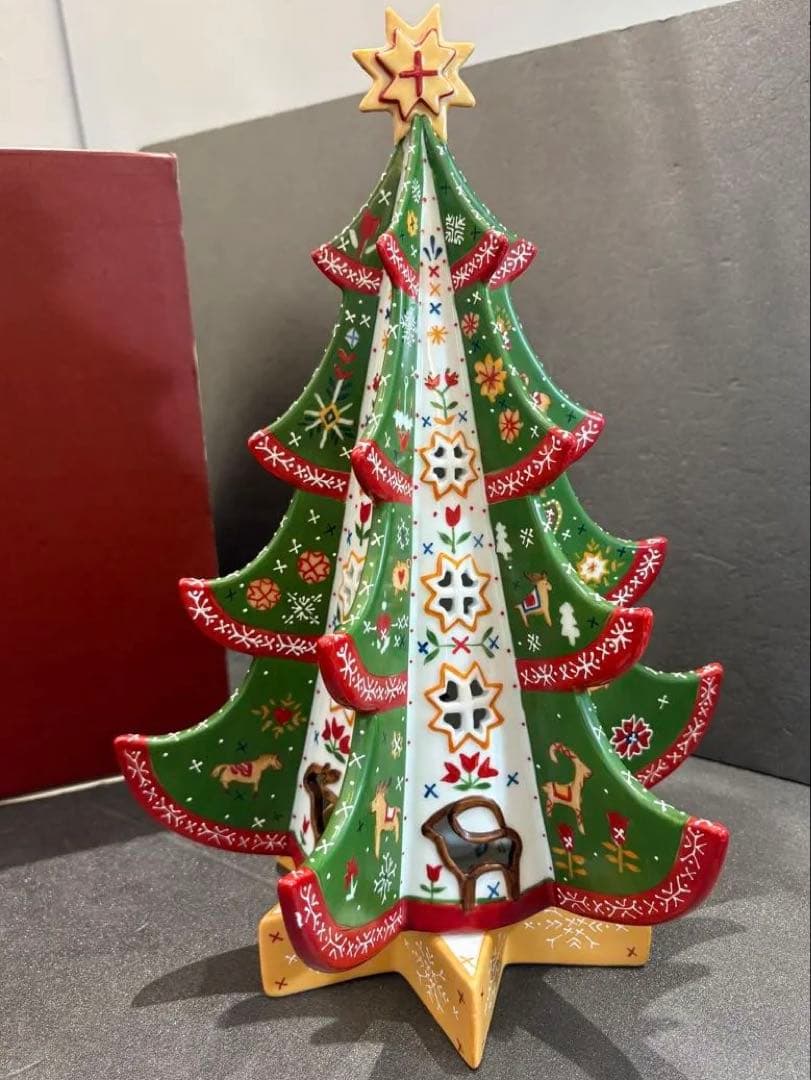 【レア・箱入】ビレロイ＆ボッホ　陶器　クリスマスツリー　キャンドルホルダー
