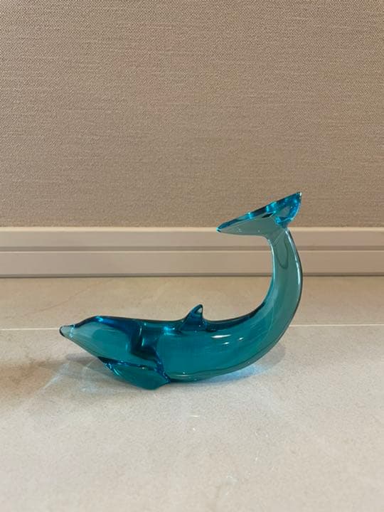 美品 バカラ ドルフィン 希少価値 ブルー - メルカリ