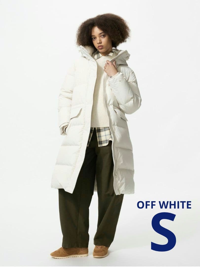 【新品未使用】ウルトラウォームダウンロングコート+ ホワイト S