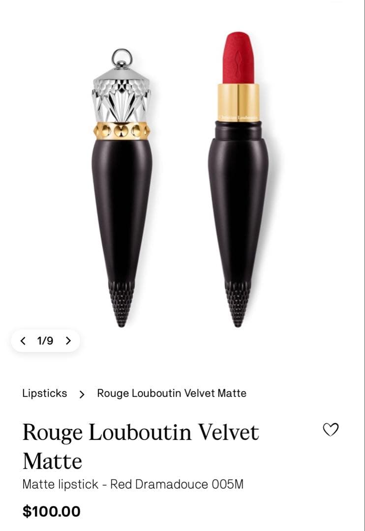 クリスチャンルブタン ベルベットマット リップスティック レッドドラマドゥース