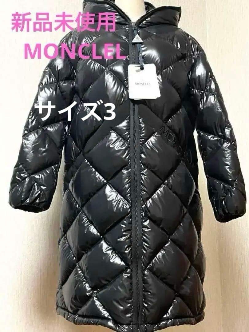 新品未使用正規品MONCLER レディースブラックロゴ3