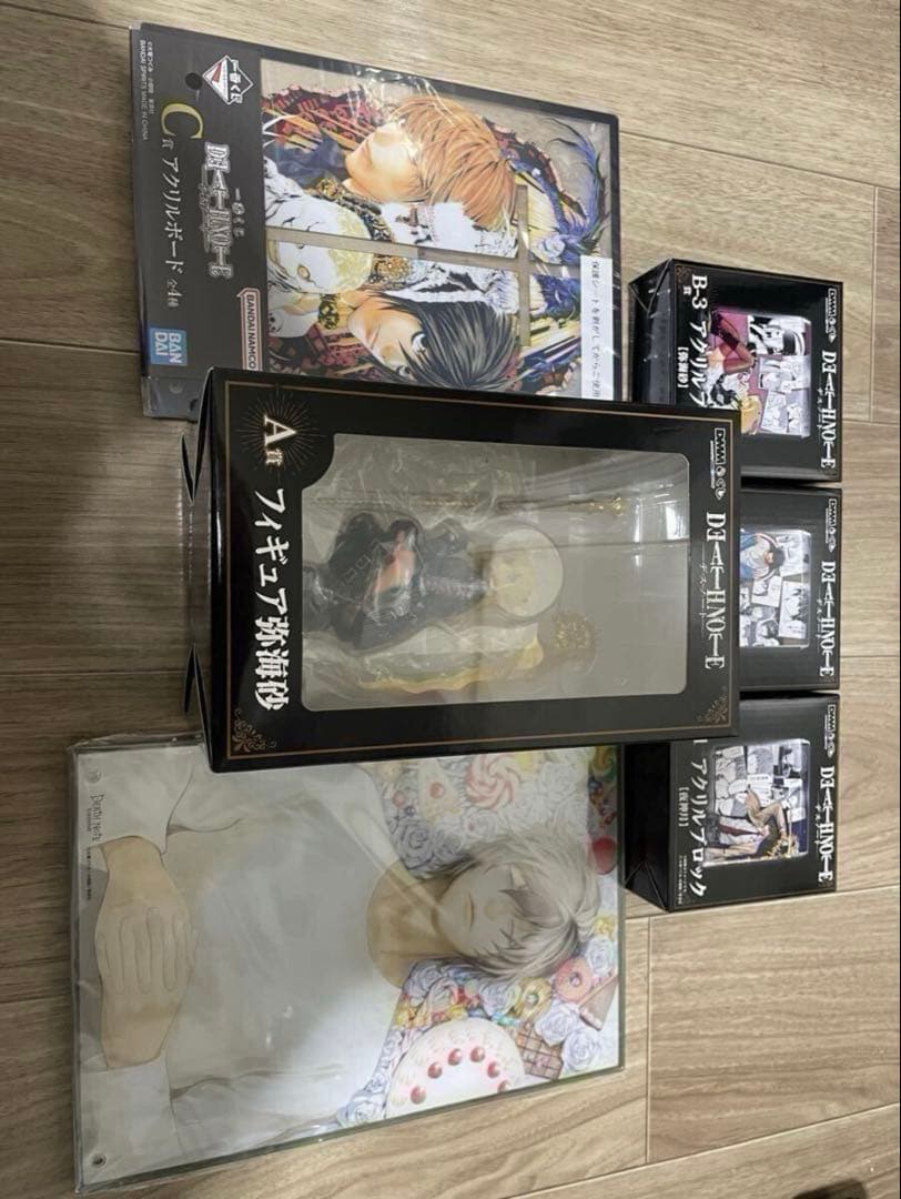 dmmくじA賞海砂フィギュア＋B賞３種＋一番くじC賞＋デスノート展アクリルパネル