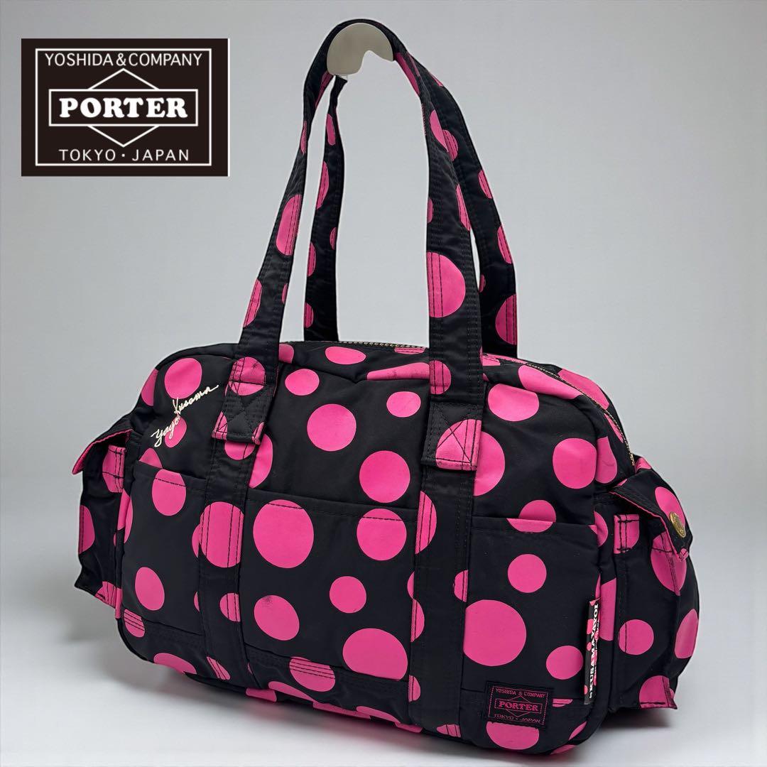 限定品PORTER ポーターX-girl 草間彌生 ボストンバッグ 水玉 ピンク