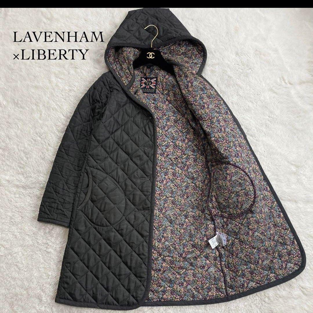 ラベンハム×リバティ キルティングコート ロング丈 ブランドン S相当