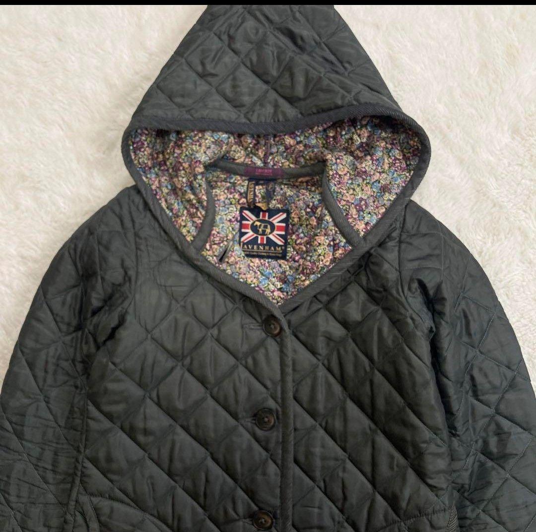 ラベンハム×リバティ キルティングコート ロング丈 ブランドン S相当