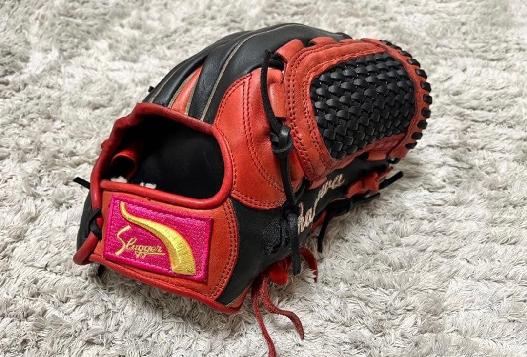 バ*チ様 Slugger 特別オーダー 軟式グローブ 赤黒