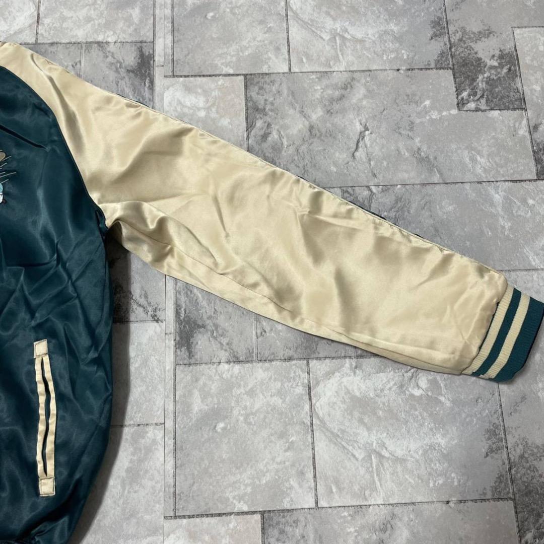 U.S.NAVY スカジャン リバーシブル ミリタリー 刺繍ロゴ 定価38500