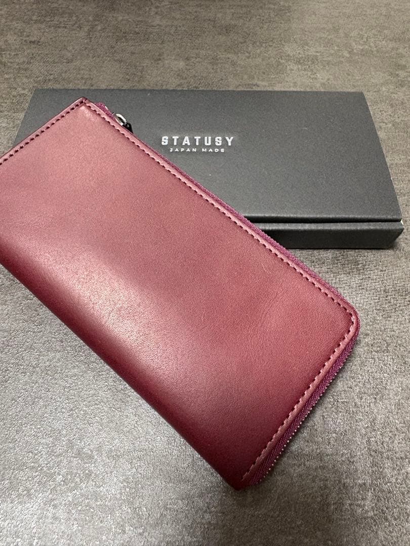 STATUSY ワイン レザー 長財布 イルモードジップ il mode ZIP