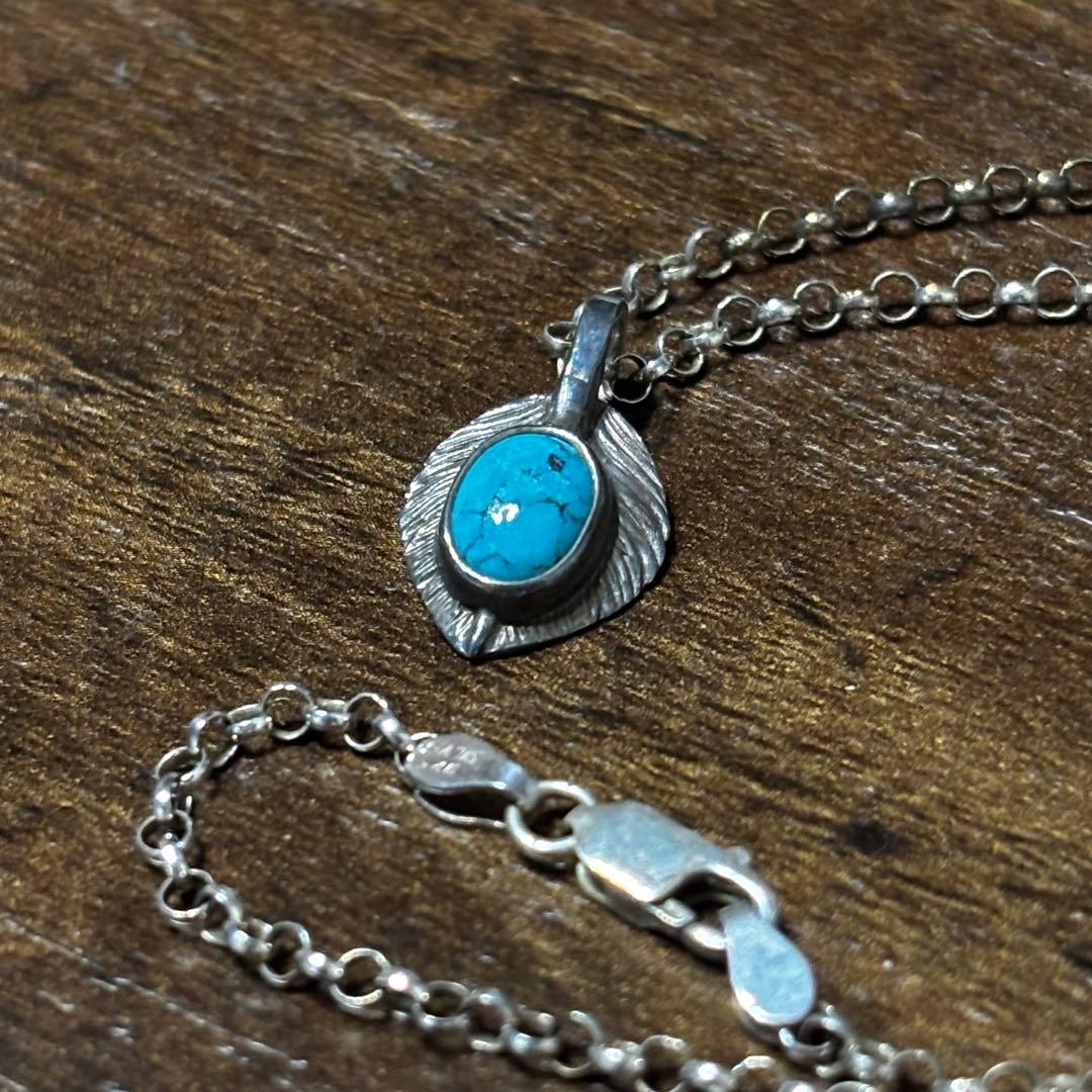 FIRST ARROW'S ファーストアローズ ターコイズ フェザー ネックレス