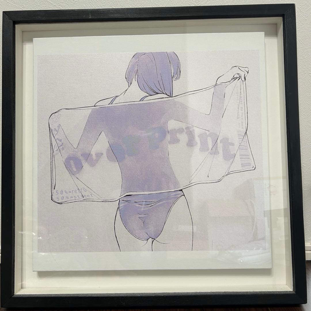 古塔つみ over print イラストキャンバス 古塔つみ×over printのシルクスクリーン作品によるアート展示会を原宿