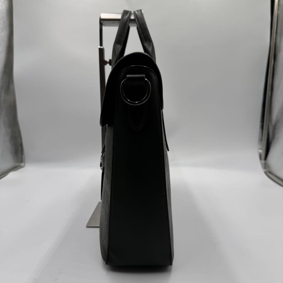 美品✨ コーチ サリバン ブリーフケース 2way ビジネス A4 レザー 緑