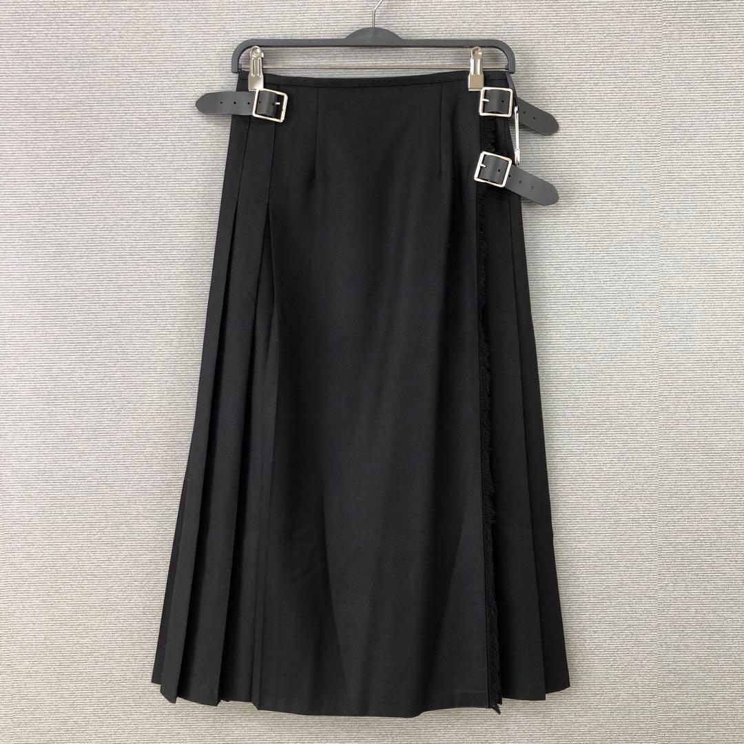 O’NEIL of DUBLIN キルト プリーツ ロングスカート ブラック