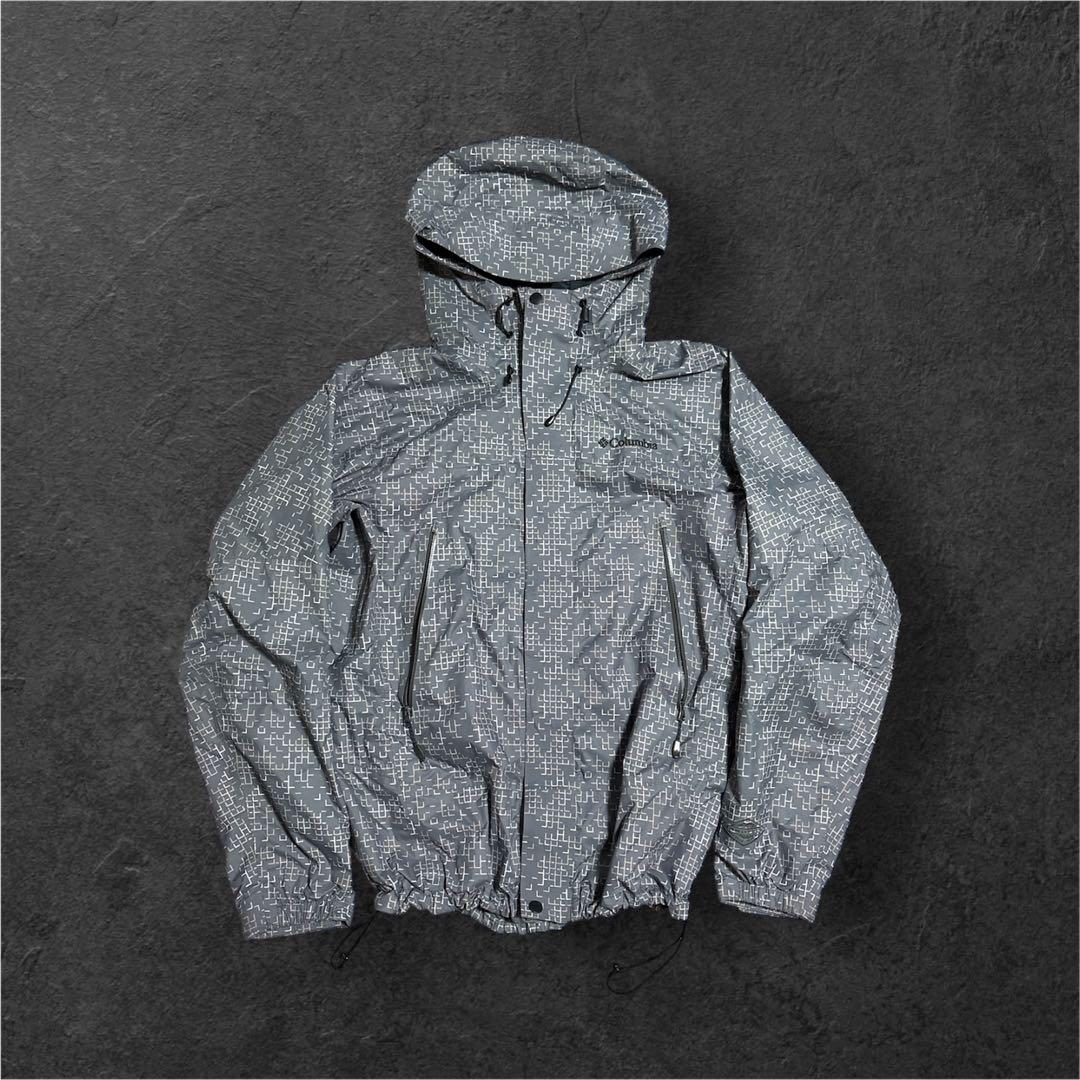 Colombia マウンテンパーカー 00s 総柄 チェックドローコード