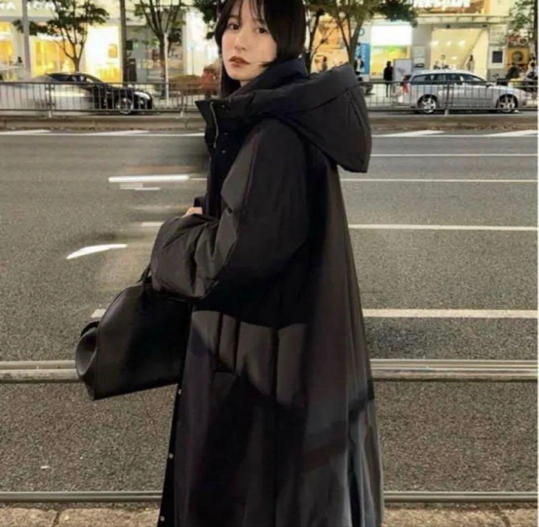 ジャケット・アウター CLANE BALLOON HOODIE LONG DOWN COAT