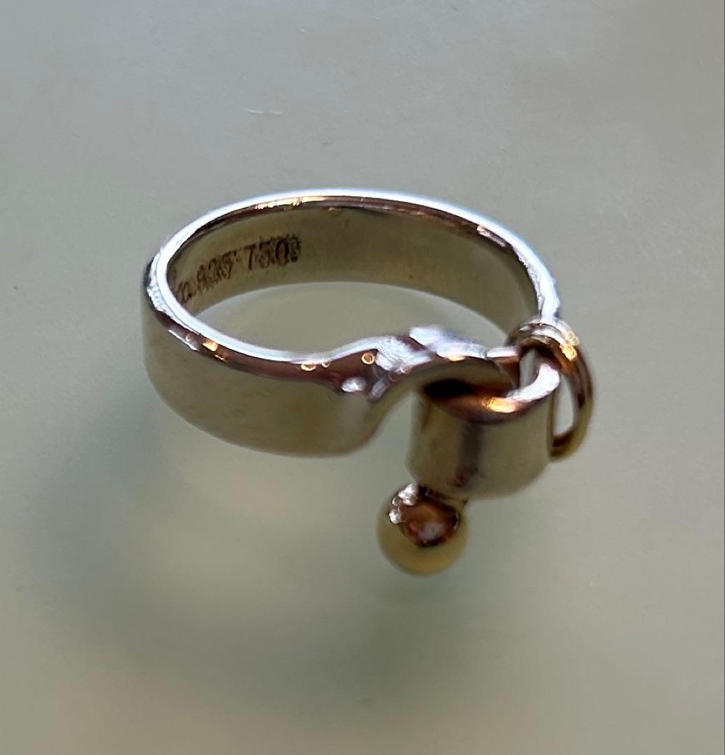 Tiffany & Co. フック&アイシルバー925 ゴールドリング TIFFANY & Co. フック&アイ ラブノット リング シルバー