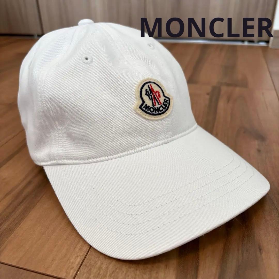 MONCLER キャップ　ホワイト