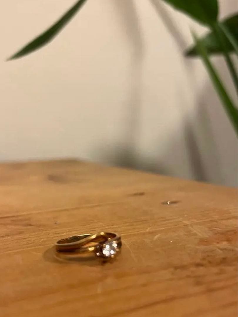 凉*）様 ダイヤリング 585刻印 2.2g 鑑定業者鑑定済み