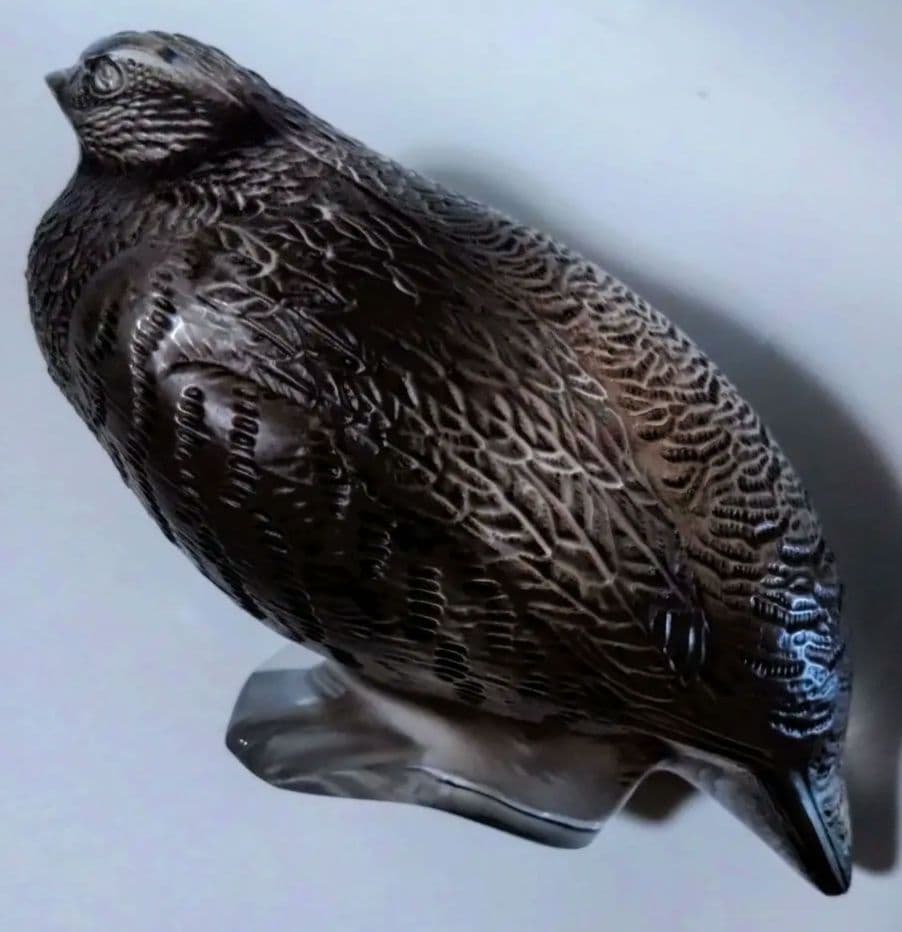 ルネ ラリック R LALIQUE ウズラ 置物 オブジェ クリスタル - メルカリ