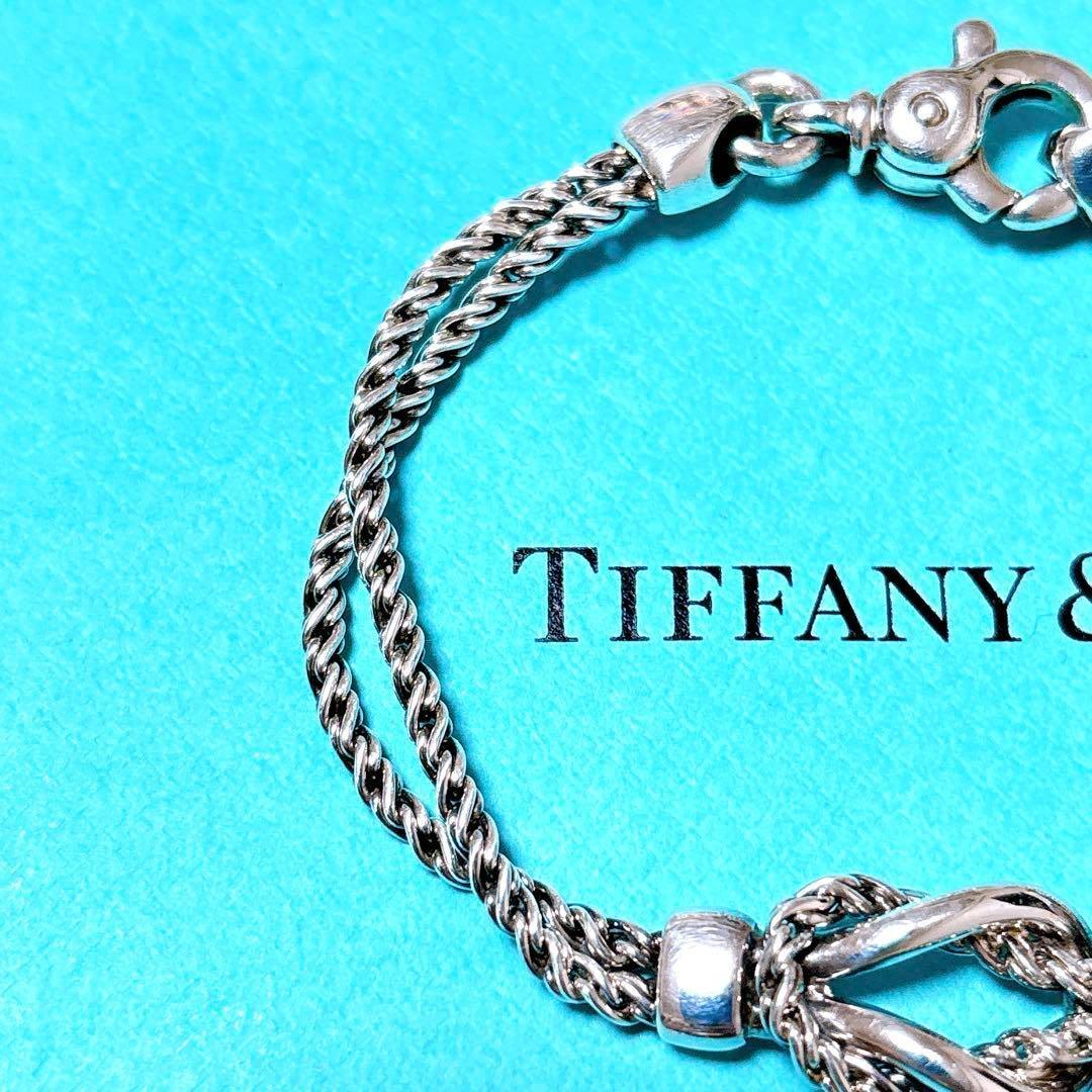【美品】19.5cm ティファニー ダブルロープ ブレスレット シルバー925
