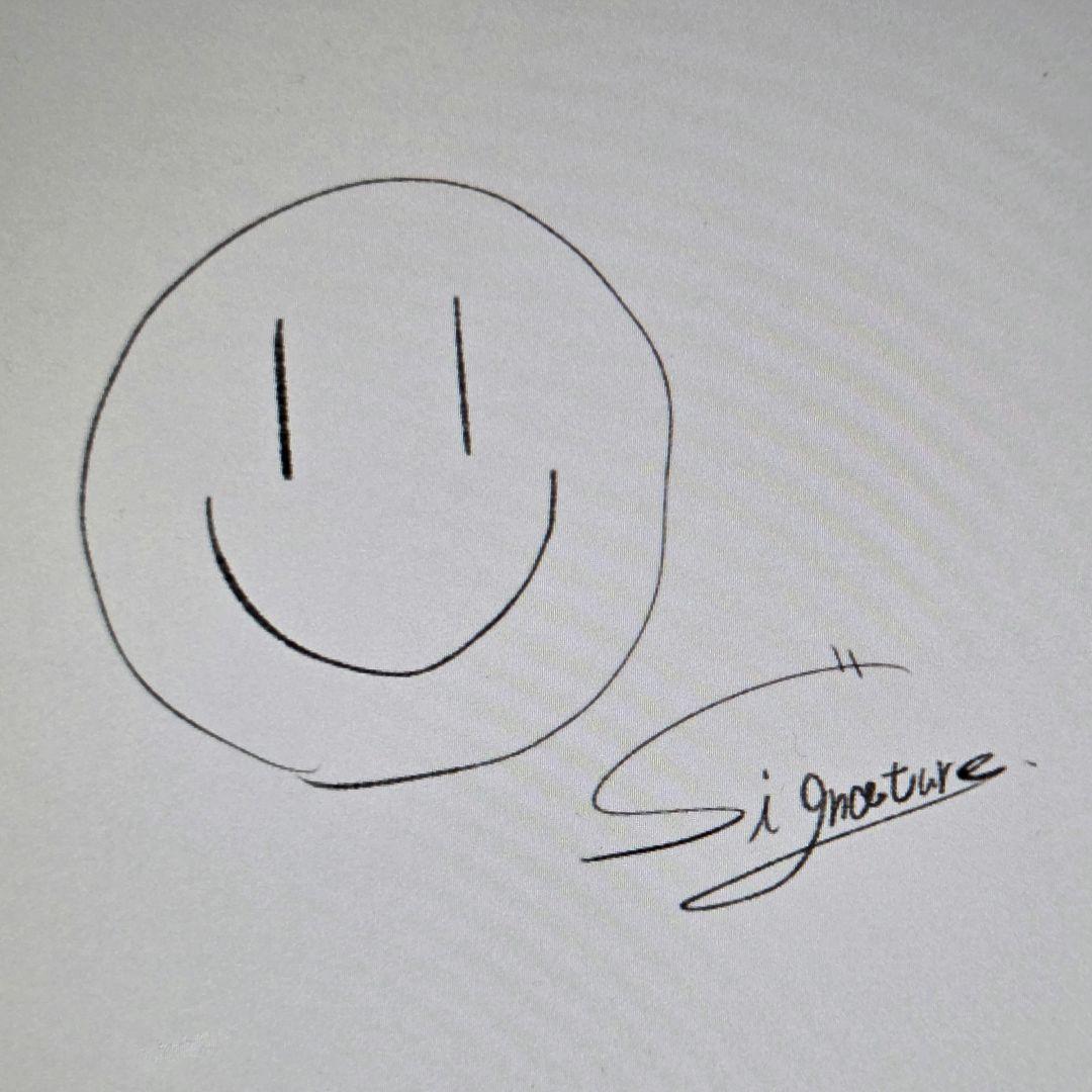 スマイリーフェイス アート サイン入り