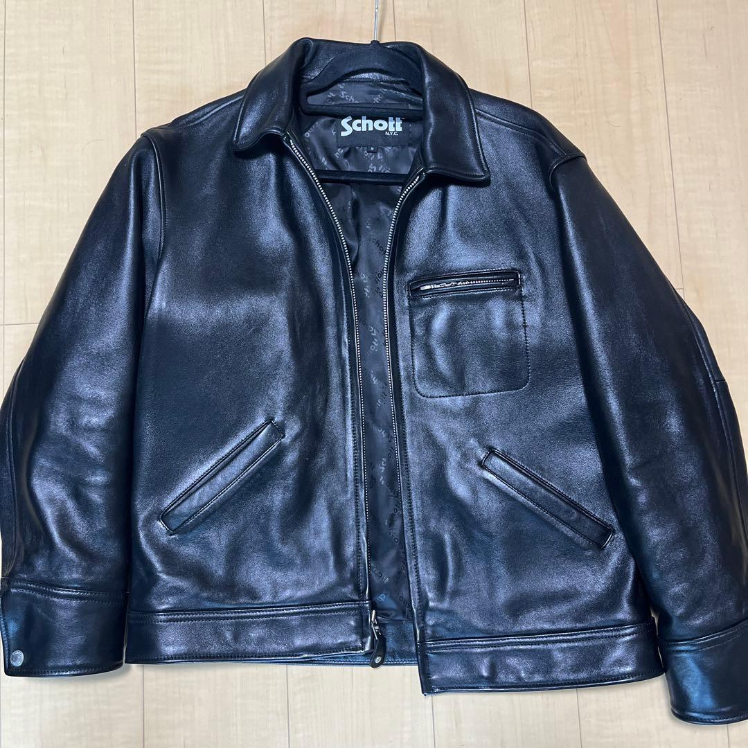【美品】Schott ブラック レザー シングルライダースジャケット S 70'S SINGLE RIDERS JACKET/シングル ライダース | Schott（ショット