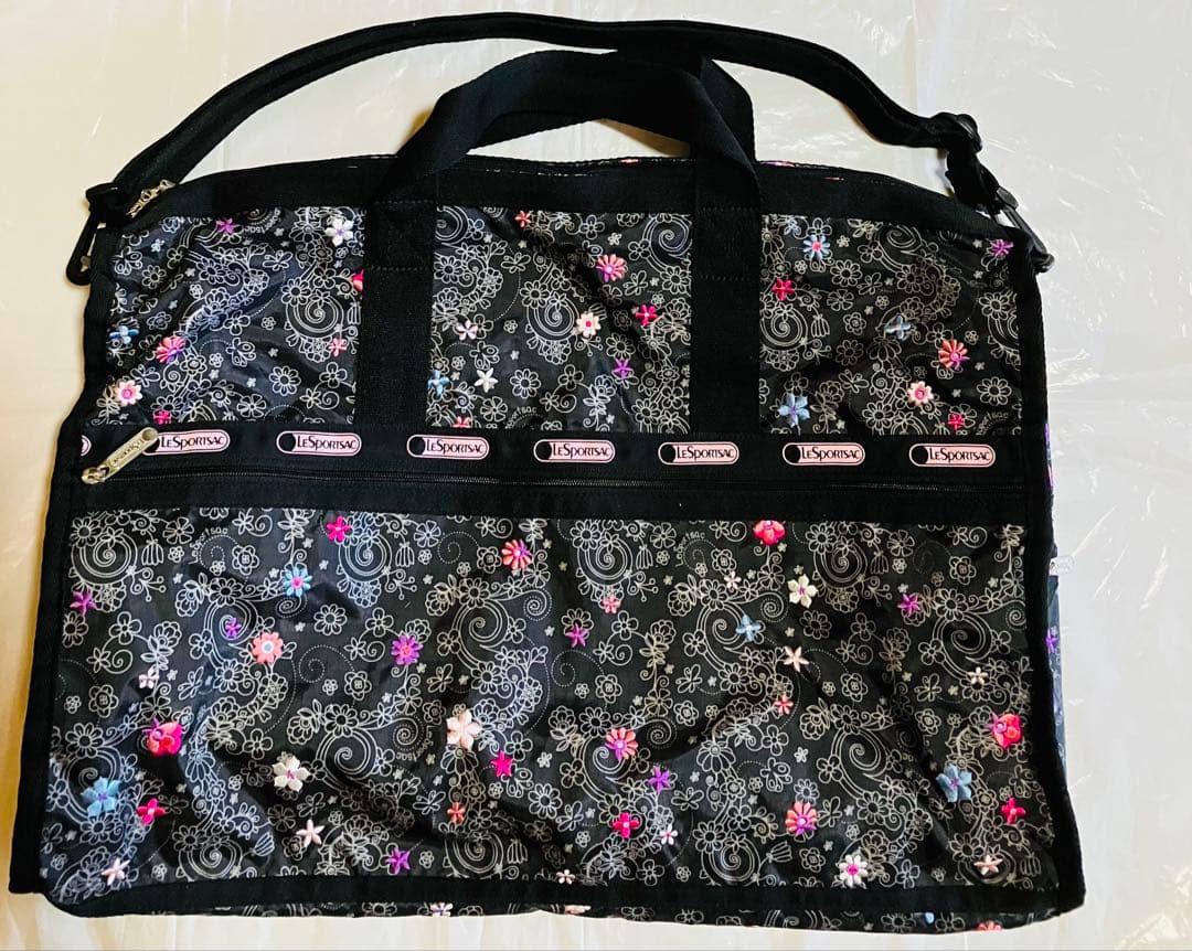 超美品　LeSportsac ル・プティ・ブーケ　ラージウィークエンダー　大型
