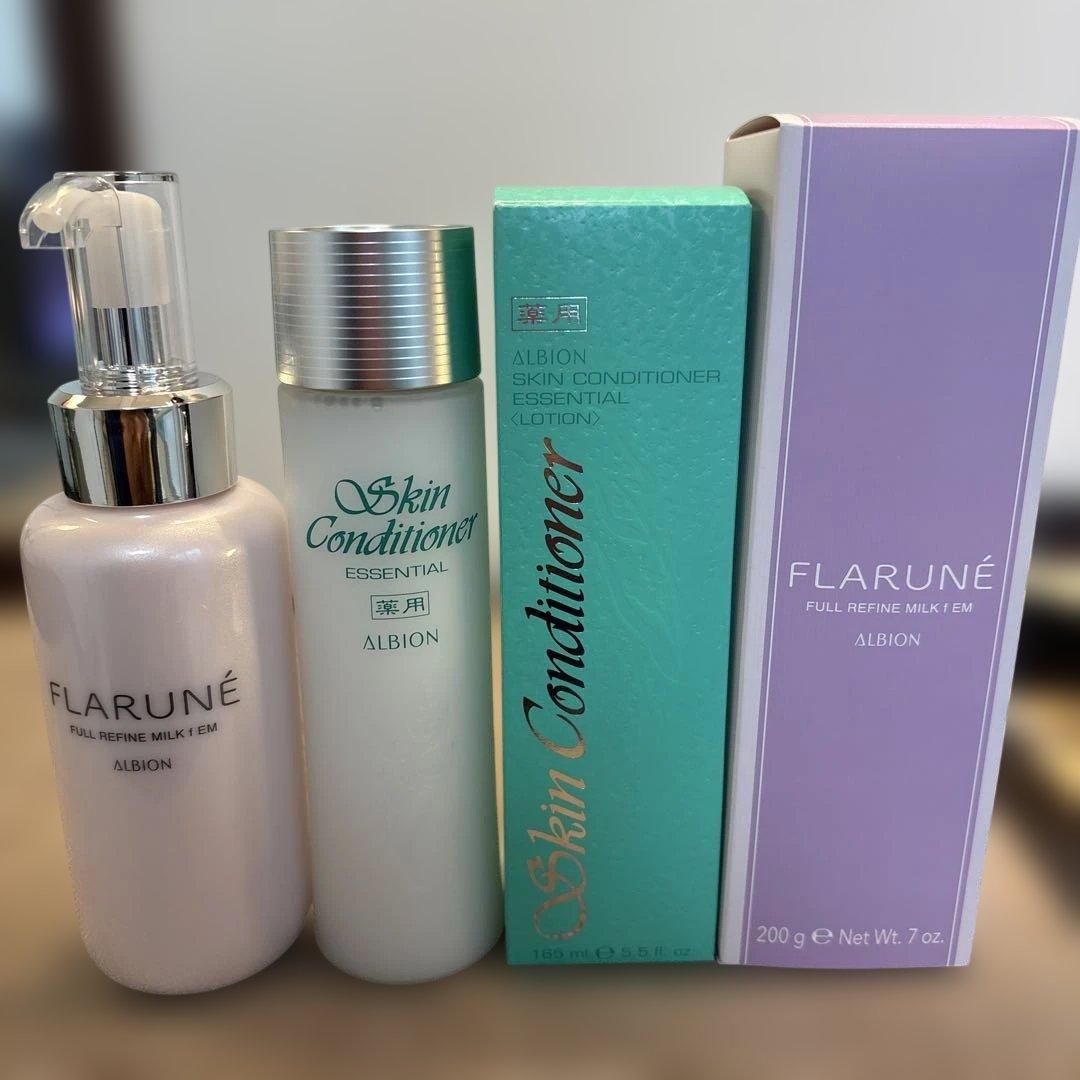 アルビオンフラルネリファインミルクEM200g スキンコンデショナー165ml ALBION（アルビオン） フラルネ フルリファイン ミルク f M or EM
