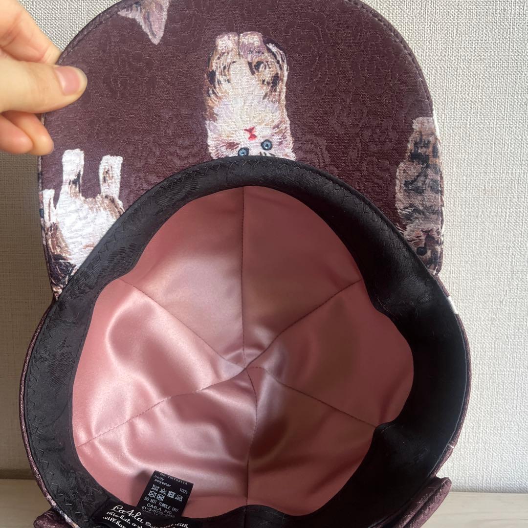 CA4LA】猫柄 ベースボールキャップ ブラウン - メルカリ
