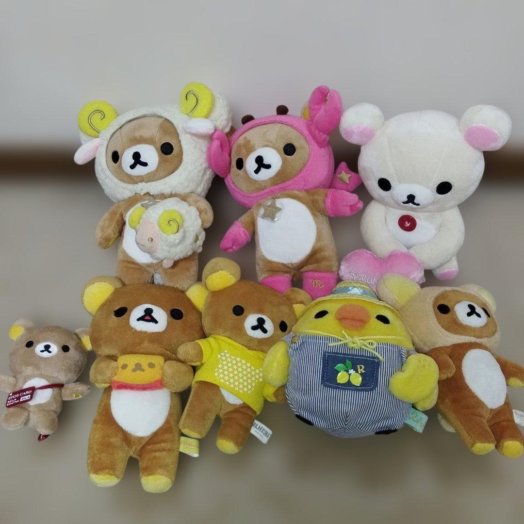 リラックマ　８体セット　ぬいぐるみ　マスコット　まとめ売り