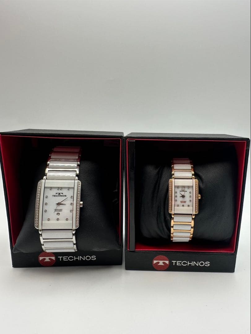 TECHNOS テクノス ダイヤモンド装飾 ペアウォッチ レディース 腕時計