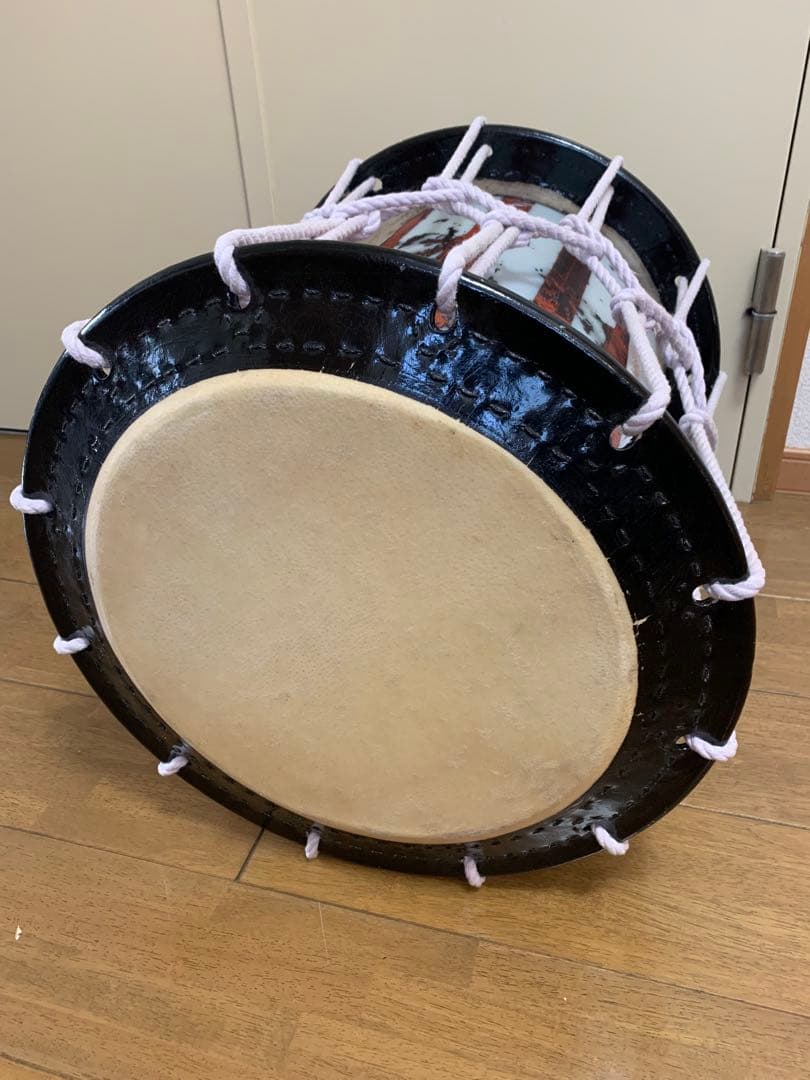 桶胴太鼓　和太鼓　W45.5cm 約5.2キロ　担ぎ桶太鼓　現状品