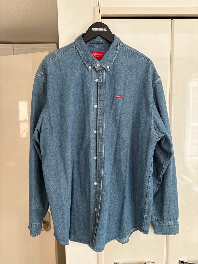Supreme デニムボタンダウンシャツ L