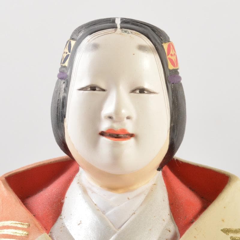 筑前博多人形　能人形　国崎正行作　熊野　台・札・ガラスケース付　C　5405A