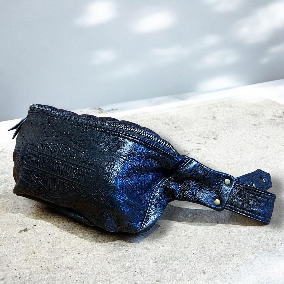 BMOG ロゴ バッグ ビンテージ 古着 90s ハーレー ダビッドソン レザー