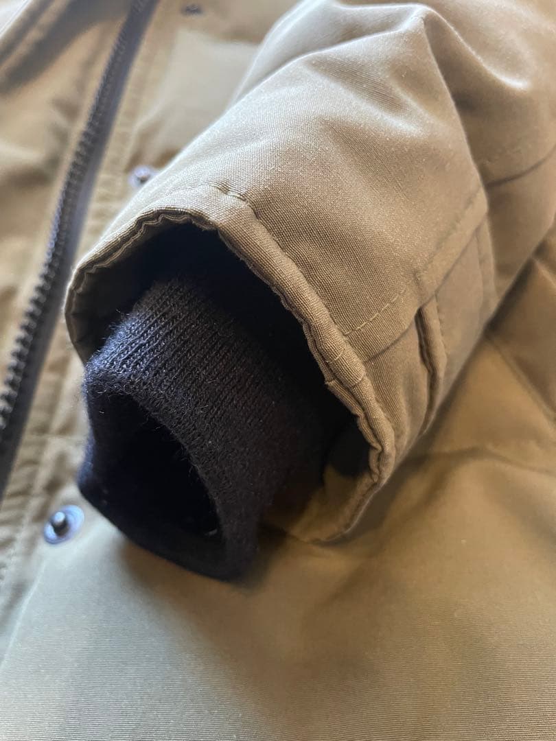 ☆良品☆カナダグースシェルバーンパーカ XS オリーブグリーンフード