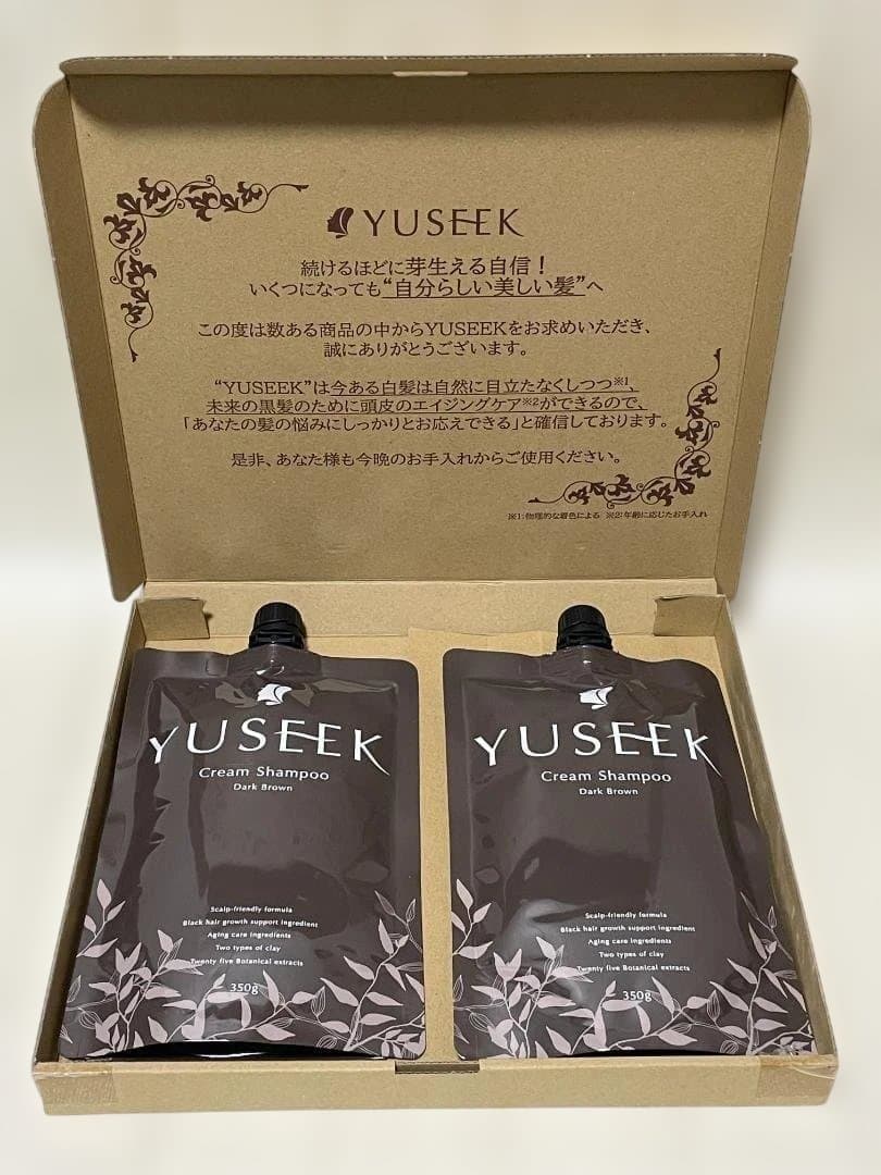 【YUSEEK】クリームシャンプー ダークブラウン 2個セット
