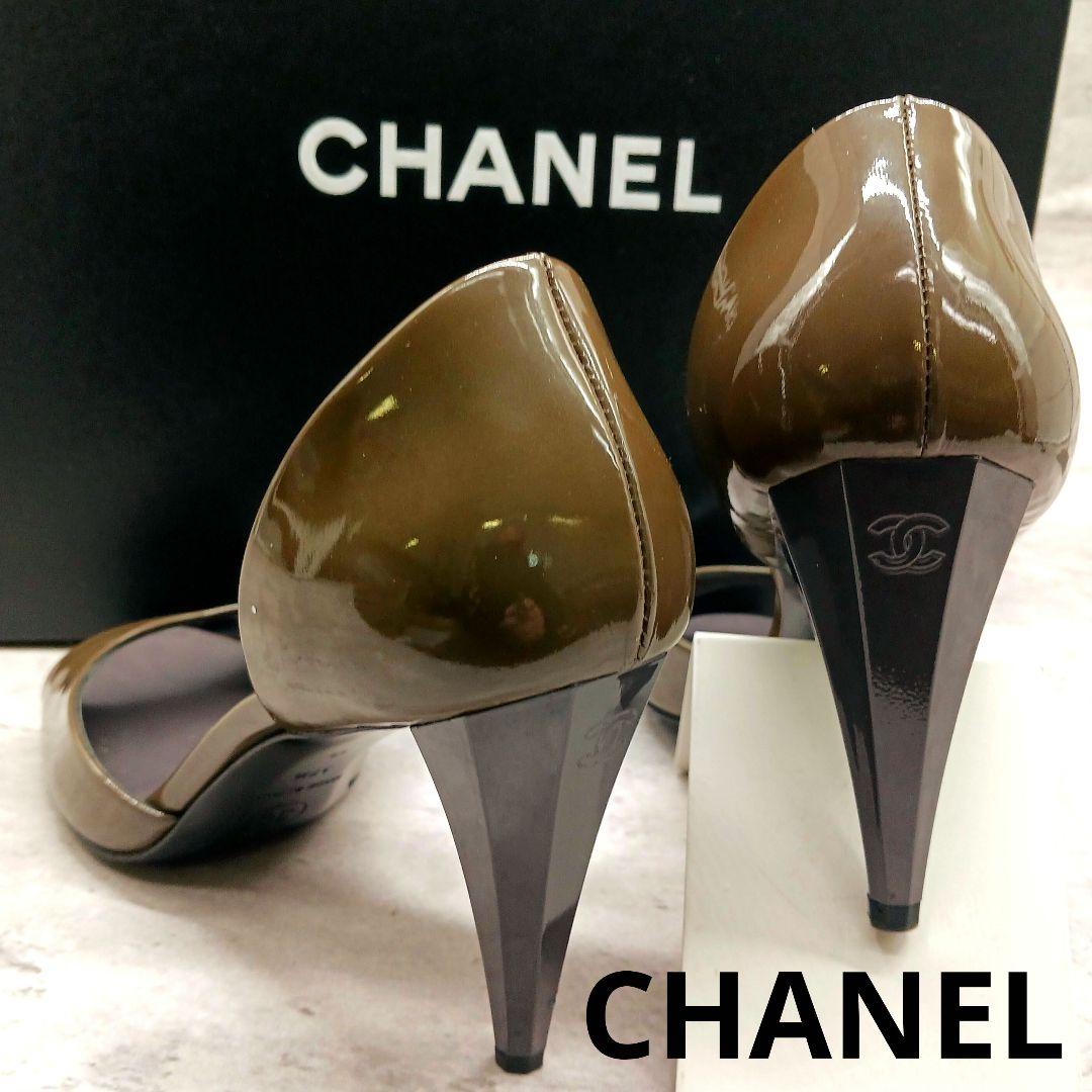 ✨美品✨ シャネル レディース エナメル パンプス ハイヒール 37 1/2